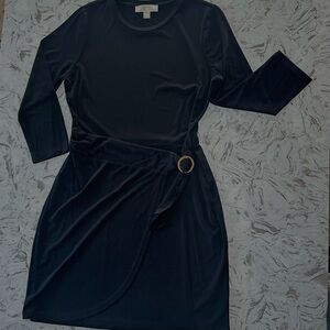 Michael Kors Black Long Sleeve Dress with Belt
